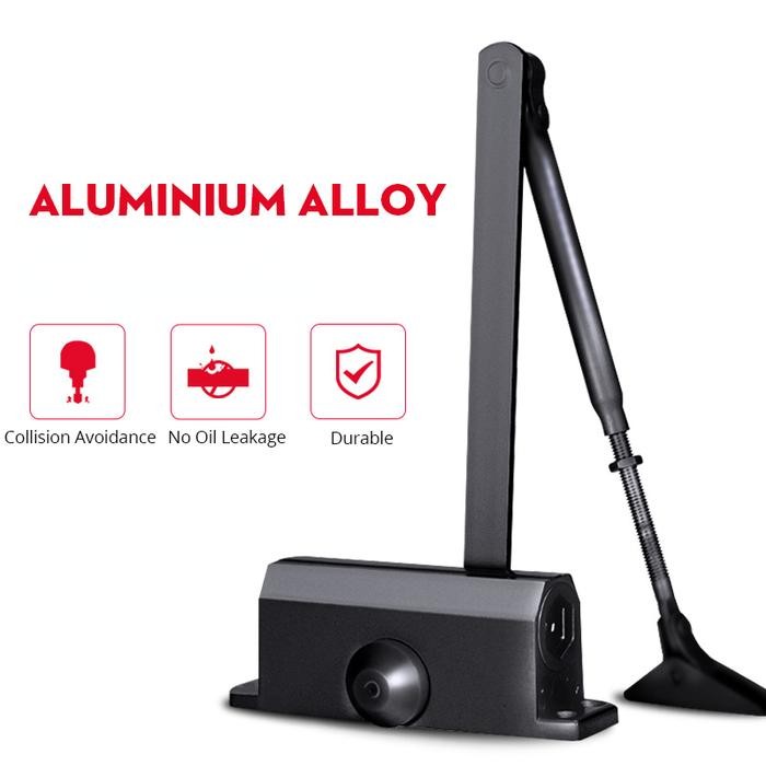 Penutup Pintu Otomatis Door Closer/Alat Penutup Pintu/Door Closer Hiqh Quality Hold Open 180' Hitam