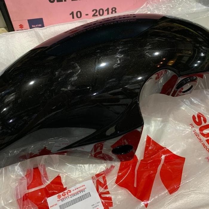 SLEBOR SPAKBOR DEPAN DPN GSX 150 HITAM KILAT ASLI SUZUKI 53111-23K00