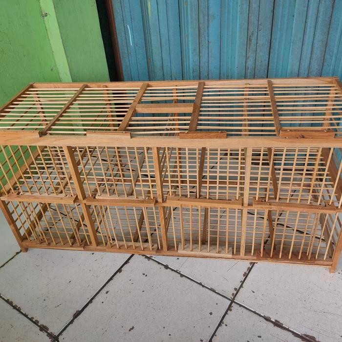 dondang jemur pintu 8 kayu jati ruji bambu khusus burung dara merpati terbaru