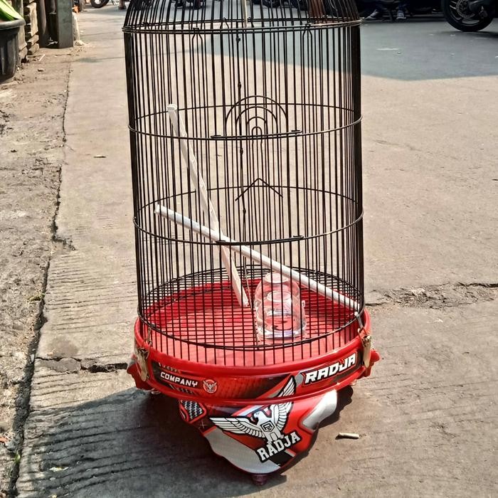SANGKAR KANDANG LOVE BIRD RADJA COMPANY DECAL MERAH terbaru