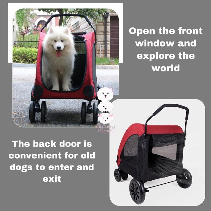 Large Pet Stroller Dodopet - Up To 70Kg - Stroller Untuk Anjing Besar