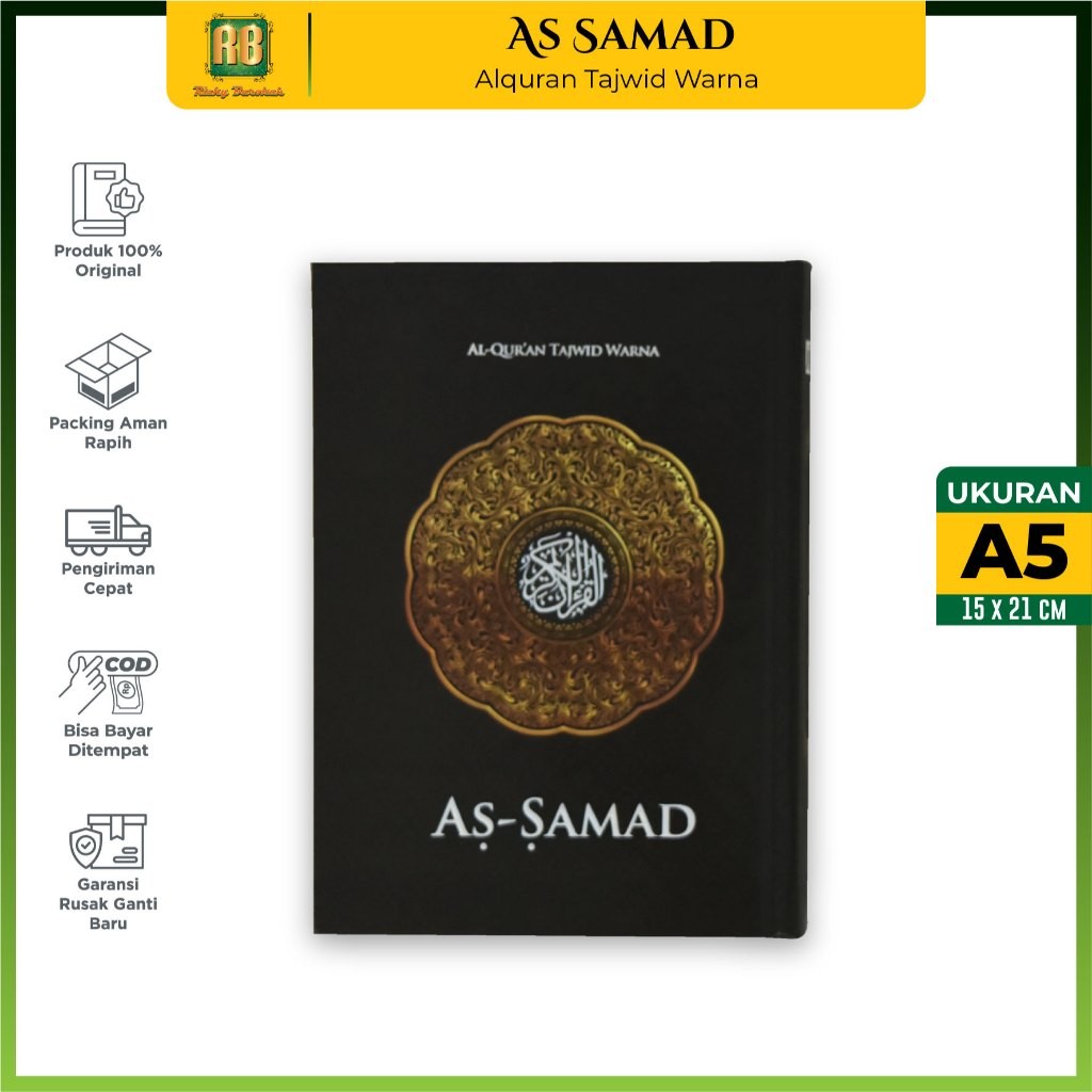 Alquran Tajwid Warna - Alquran Assamad A5 - Alquran Samad A5 Tajwid Warna Tanpa Terjemahan