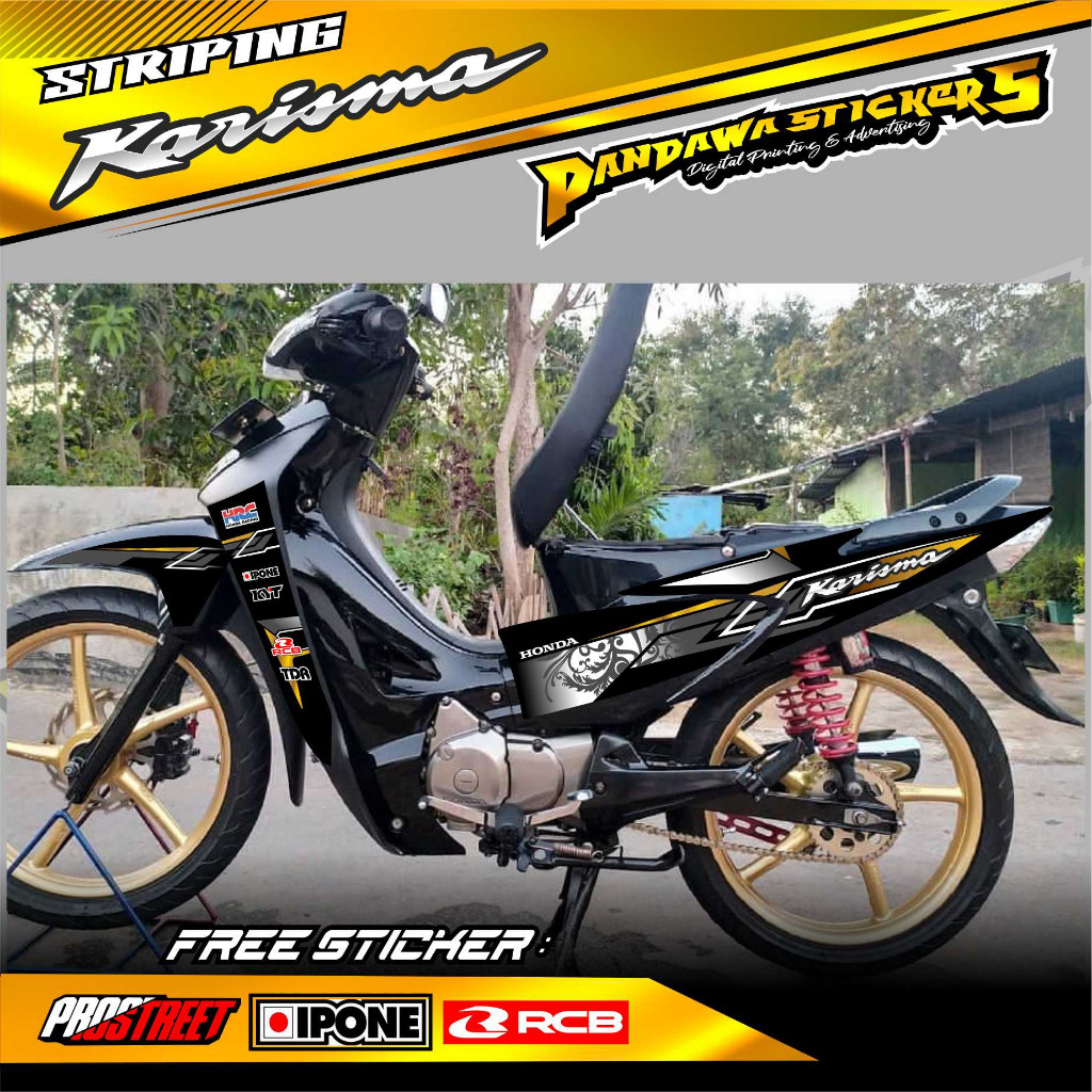 STRIPING VARIASI MOTOR HONDA KARISMA / STIKER VARIASI MOTOR HONDA KARISMA