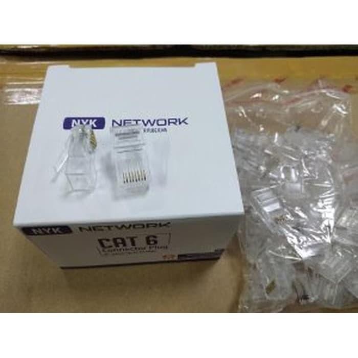 KONEKTOR RJ45 CAT 6 - CONNECTOR RJ45 CAT6 - KEPALA KABEL LAN