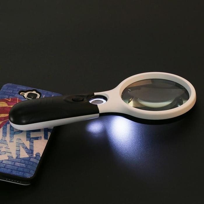 

ID KIRIM STOK LOKAL MEMBACA MAGNIFYING GLASS KACA PEMBESAR LED 2IN1 MAGNIFIER DENGAN LAMPU 3