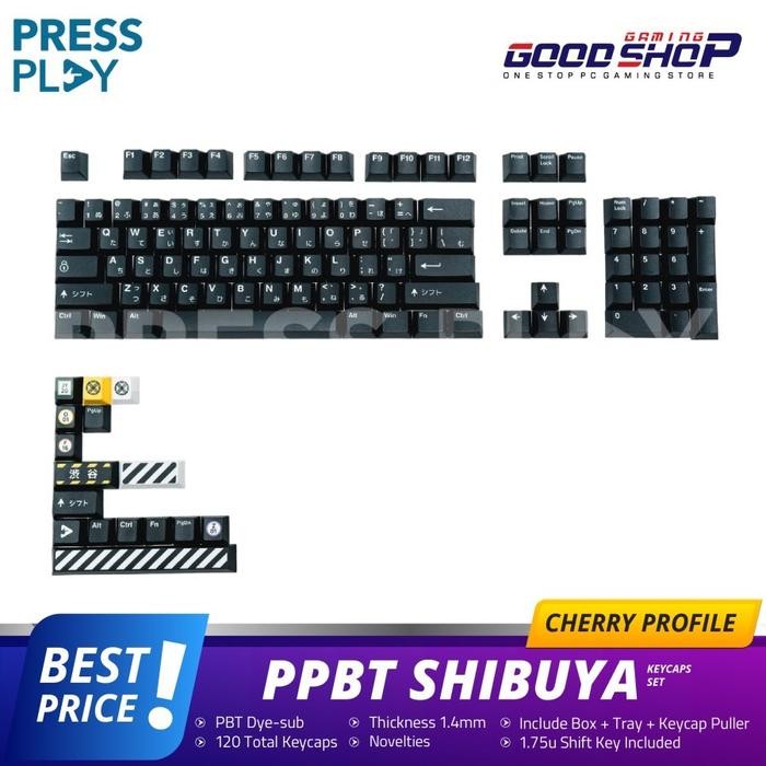 PPBT SHIBUYA PBT Dye Sub Keycap Set Japanese Root by Press Play