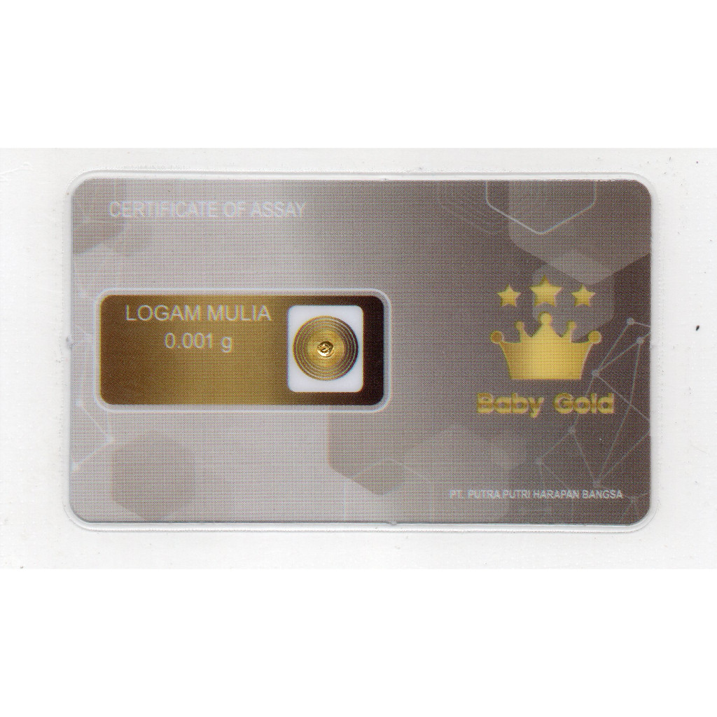LOGAM MULIA 24 KARAT 0.001 GRAM