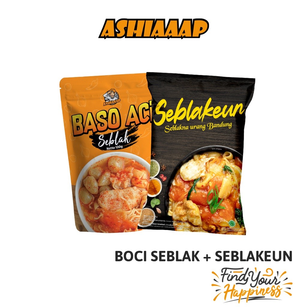 

Paket Nyeblak Baso Aci Seblak + Seblakkeun Seblakna Urang Bandung Asli