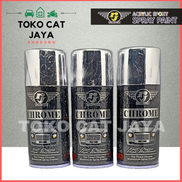 Lilissto Shop Pilox Pilok Rj London Chrome Kecil (Cat Semprot/Cat Spray) 150 Cc