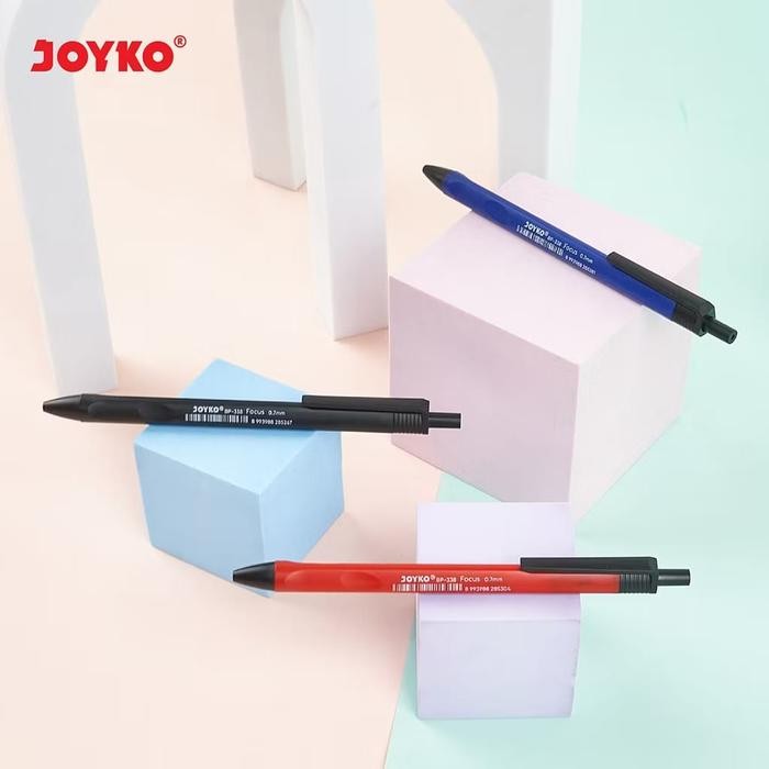

ID PULPEN/PENA JOYKO BP-338 FOKUS TRIANGULAR GRIP 0.7 MM/SATUAN HITAM TINTA STATIONERY