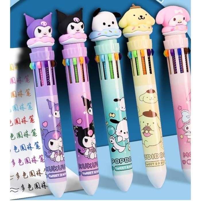 

ID PULPEN SANRIO 10 WARNA PEN CETEK CINAMONROL BALLPOINT KUROMI