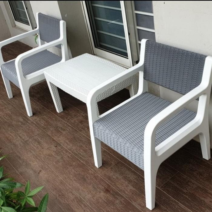 Sofa Plastik Olymplast Set 2 Kursi 1 Meja