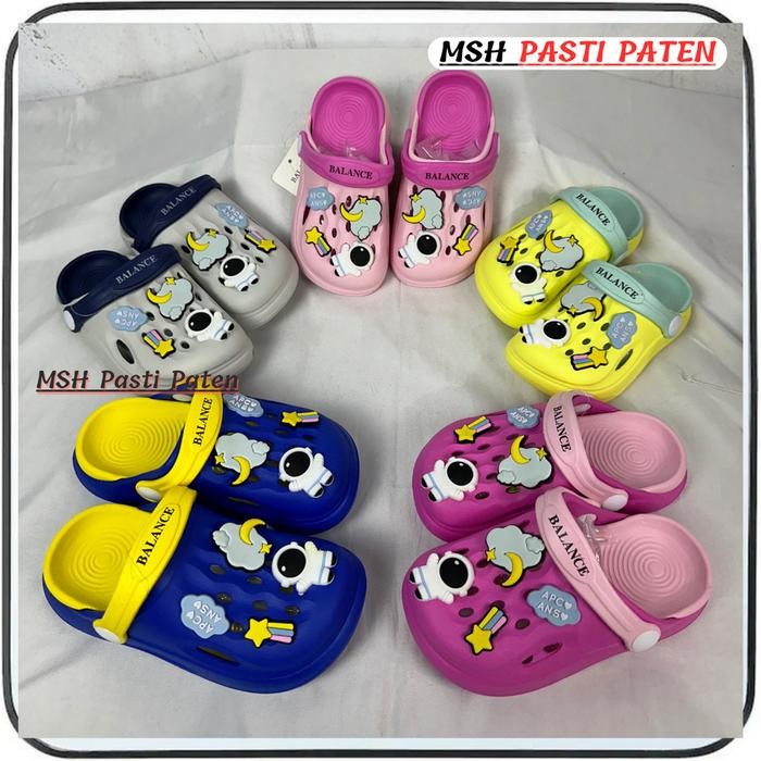 Modish- Msh 2118 Sendal Baim Anak Motif Astronot Sendal Bayi Bahan Eva Ringan Bunda Cewe Cowo