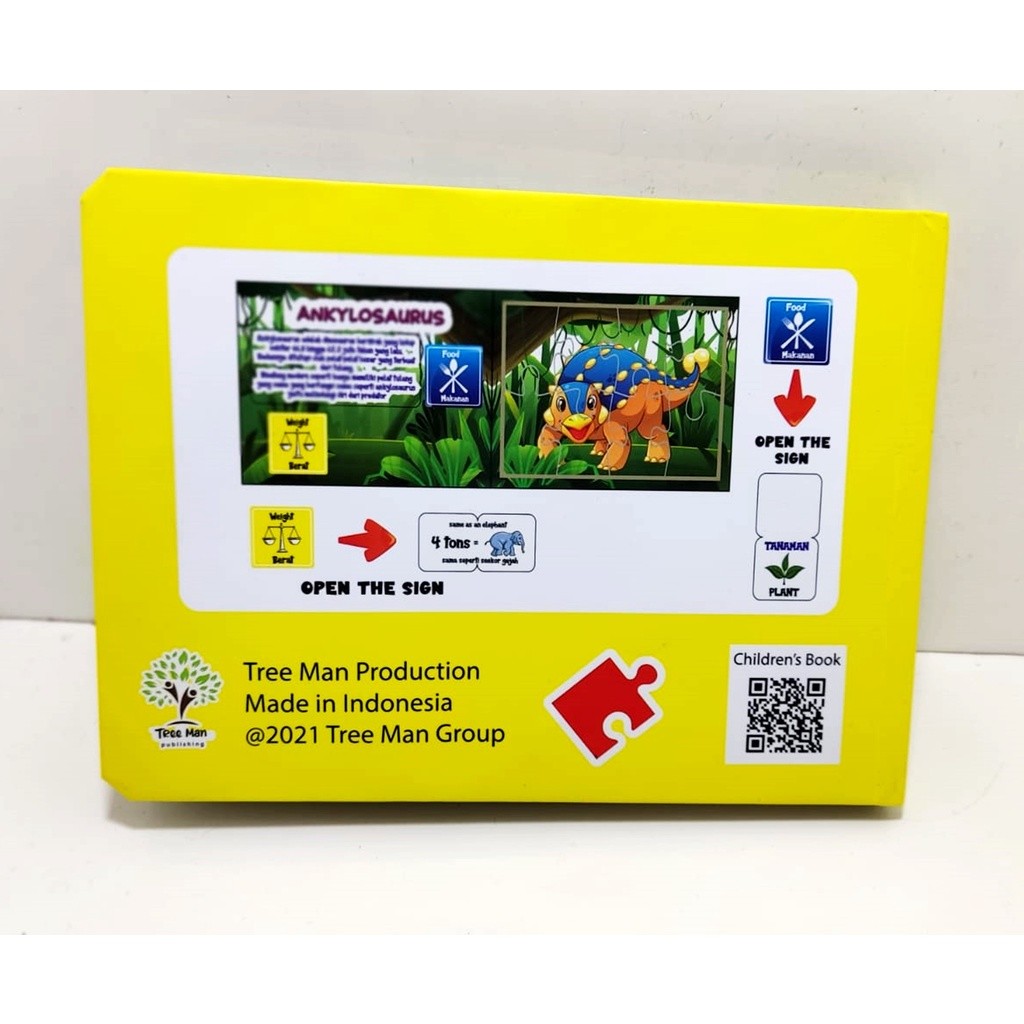PUZZLE BOOK DINOSAUR / Buku anak dengan Puzzle/ Buku Anak bahasa inggris