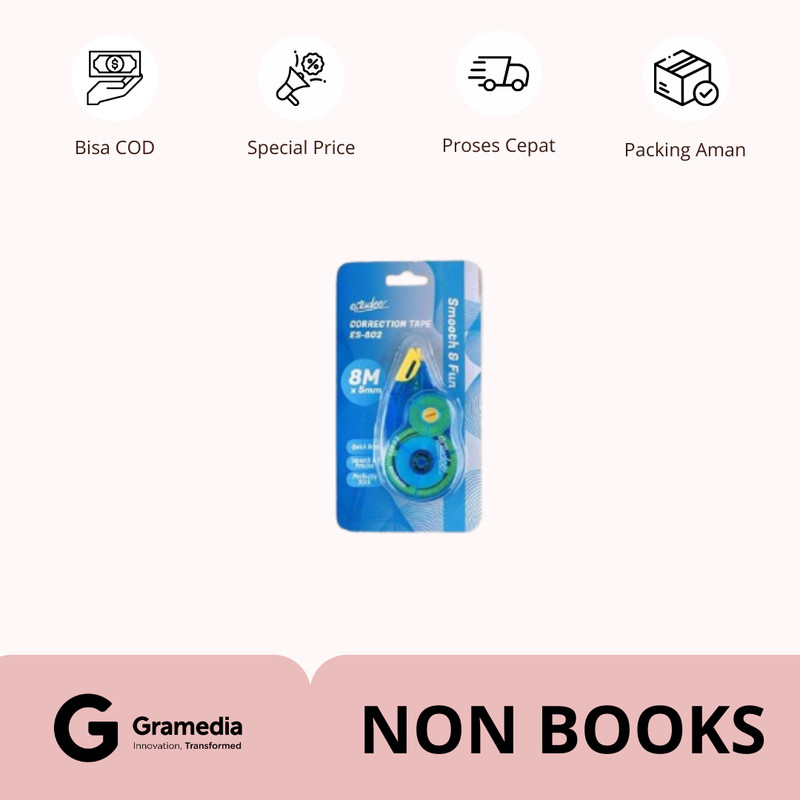 

Estudee Correction Tape Smooth&Fun Blue Es-802