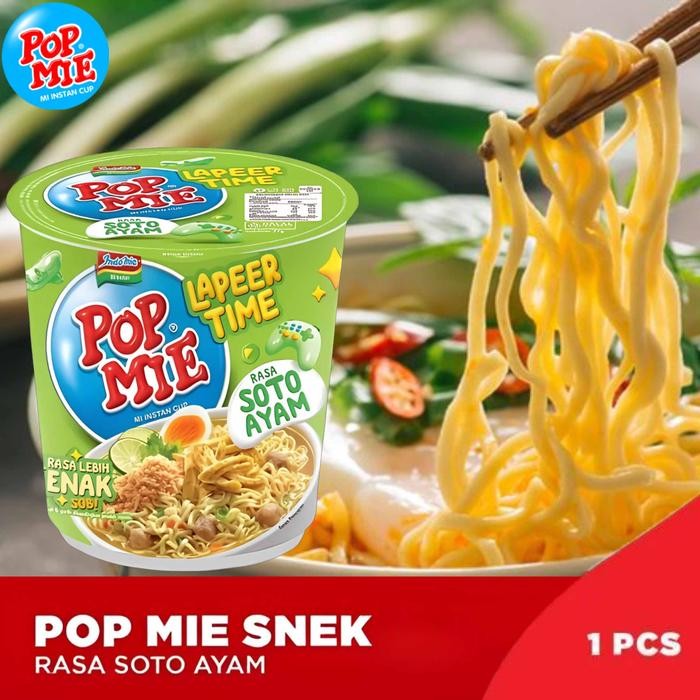 

POP MIE / MIE KUAH INSTAN CUP / MIE KUAH RASA SOTO AYAM / 77GR