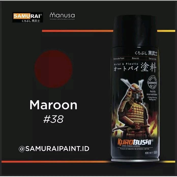 Senja_Craft Samurai Paint Pilok Cat Samurai Maroon 38 38 Merah Tua Pilok Cat Aerosol 400Ml