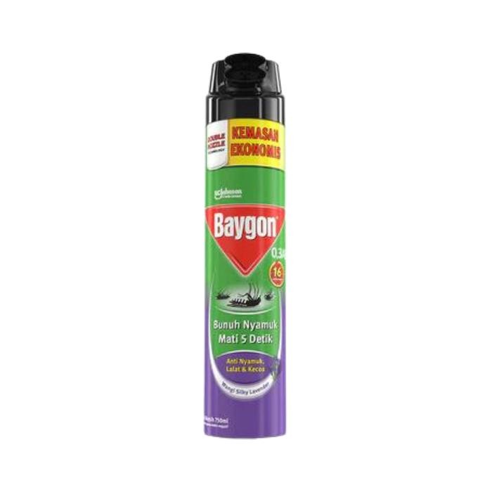 BAYGON AEROSOL SILKY LAVENDER 750ML