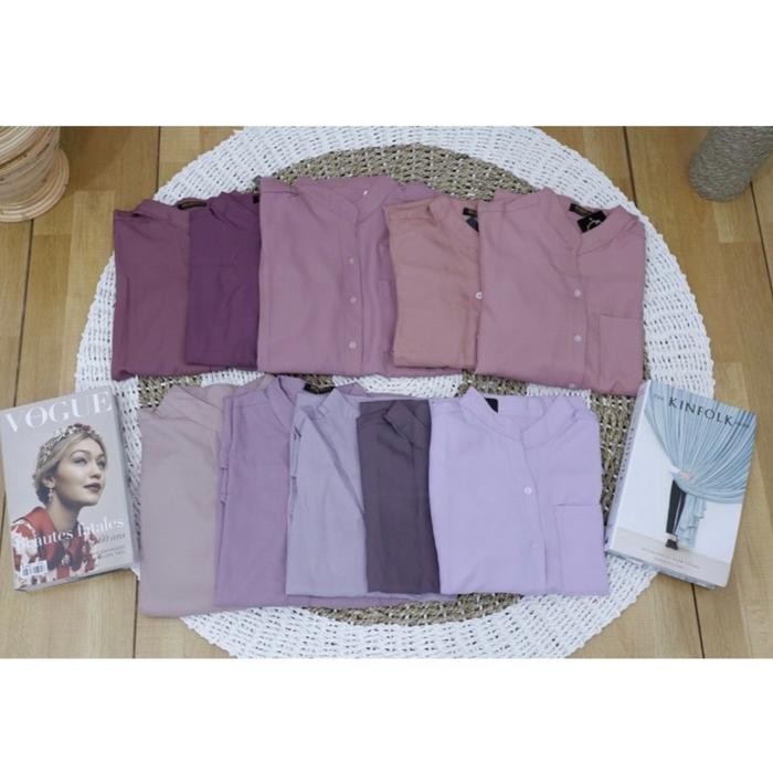 Elhijab- Kemeja Tunik Polos Bahan Shakila Wanita