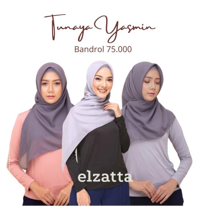Elhijab- Inner Baju Muslim Elzatta Tunaya Yasmin Manset Wanita Panjang Spandex