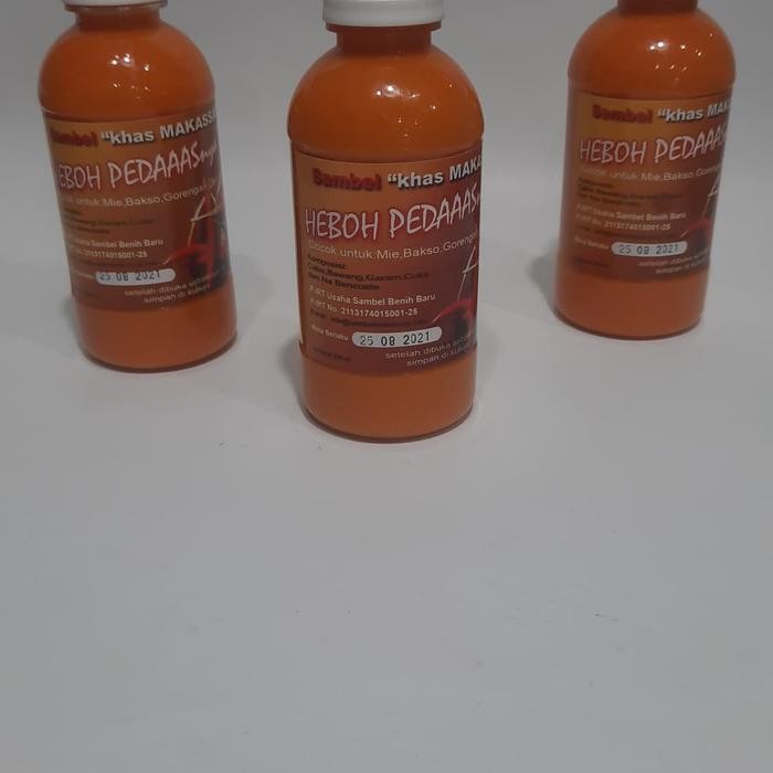 

TodayFre3sH- Sambal Khas Makasar Heboh Pedas 220ml