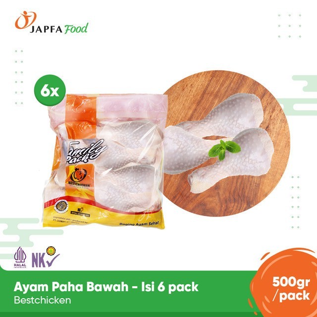 

BeliSkrg,KirimHariini- Bestchicken Bundling Hemat Ayam Paha Bawah / Drumstick 500 gr - Isi 6 pack