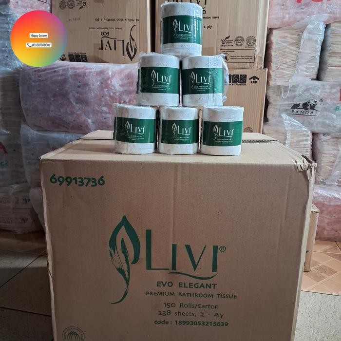 Tissue Livi EVO Elegant Toilet Roll 1 Dus isi 150 roll/Tissue premium bathroom