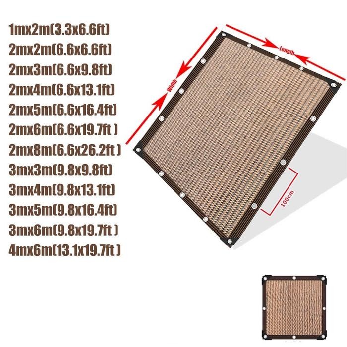 New Allieuka 95% Paranet Anti-UV Jaring /Anti Panas Enkripsi 12-pin Jaring Paranet Pelindung Tanaman