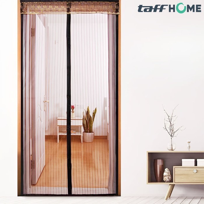 Dekorqt- Tirai Pintu Magnet Anti Nyamuk Lalat Serangga Kelambu Gorden Kamar Magnet Mesh Jaring