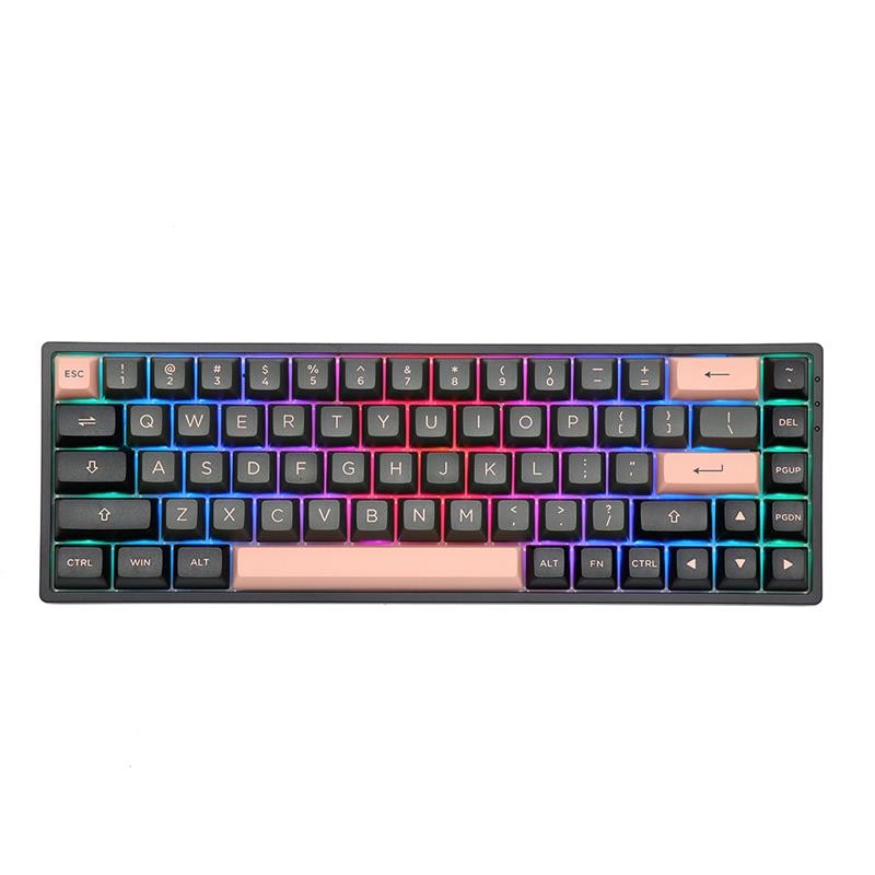 New 3068B Black & Pink ASA 65% Layout 68 Keys Bluetooth Hot-Swap Mechanical Keyboard AKKO CS Jelly S