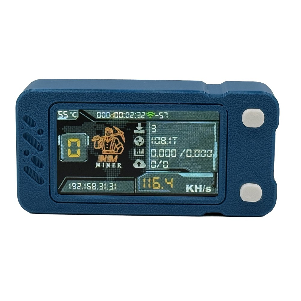 A69F-Upgraded Nerdminer 118KH/S with Color Screen BTC Solo Lottery Miner Mini ASIC Miner Bitcoin BTC