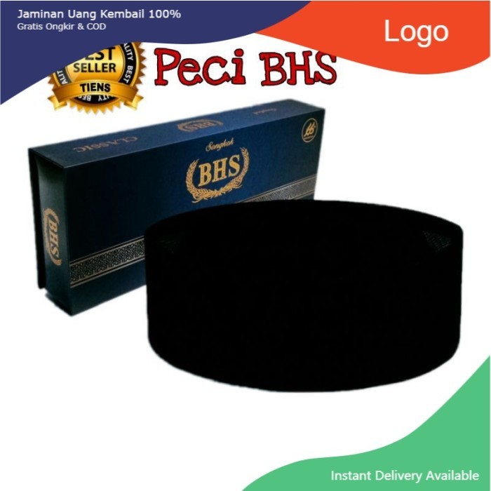 Elhaz- Peci Bhs Peci Hitam Polos Bhs Classic Ac Original