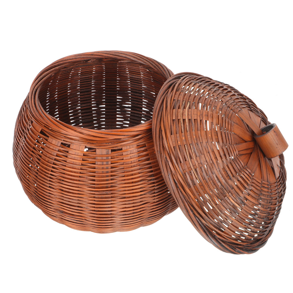 Retro Pumpkin Basket Office Trash Can Storage Household Egg Holder Daily Multi-function Desktop Wear