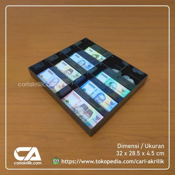 Terlaris Tempat Uang Akrilik / Kotak Uang Akrilik / Kotak Uang Kasir