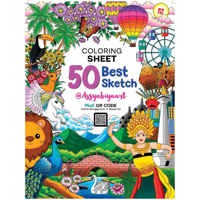 

Buku Colng Sheet 50 Best Sketch - Assyabiyaart