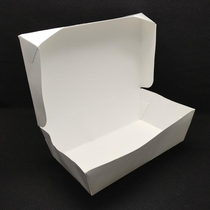 Paper lunch box forming Nesto putih full laminasi size M&L isi 50 pcs