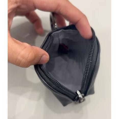 TUMI Airpods Pouch Leather - Small Pouch - Leather Black
