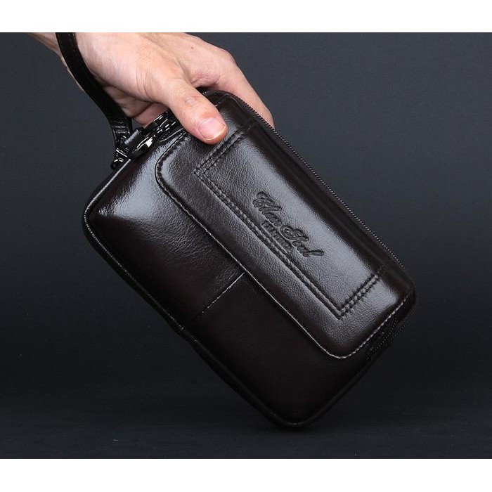 Dompet Hp Kulit 3222 Tas Tangan Pria Handbag Pria Dompet di ikat pinggang