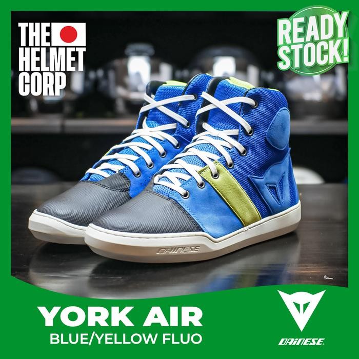 SEPATU YORK AIR DAINESE RIDING SHOES BLUE YELLOW ORIGINAL