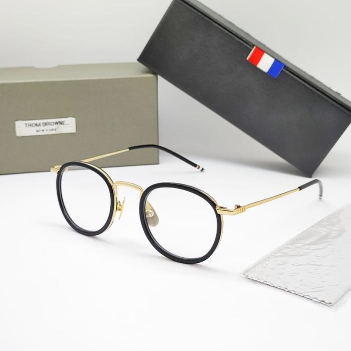 Kacamata Thom Browne TB-710A Hitam Gold Premium dengan lensa