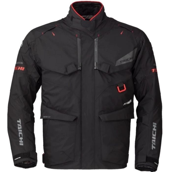 TAICHI JACKET RSJ729 DRYMASTER COMPASS ALL SEASON BLACK RED JACKET PROTECTOR TOURING ORIGINAL TAICHI