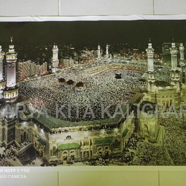 

HOT SALE! gambar poster makkah madinah sudah berlubang ukuran 90cmx60cm