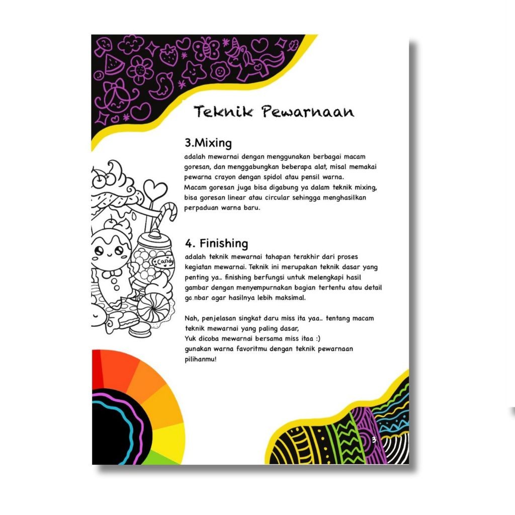 BUKU ANAK : DOODLE ART : SUPER CUTE : Buku Mewarnai