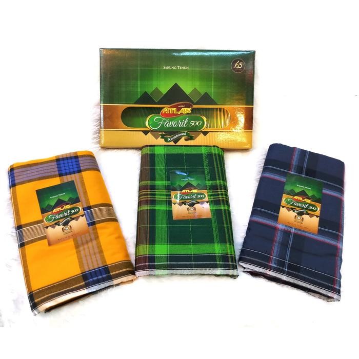Sarung Atlas Favorit 500 Kombinasi Original Grosir Murah / Kain Atlas