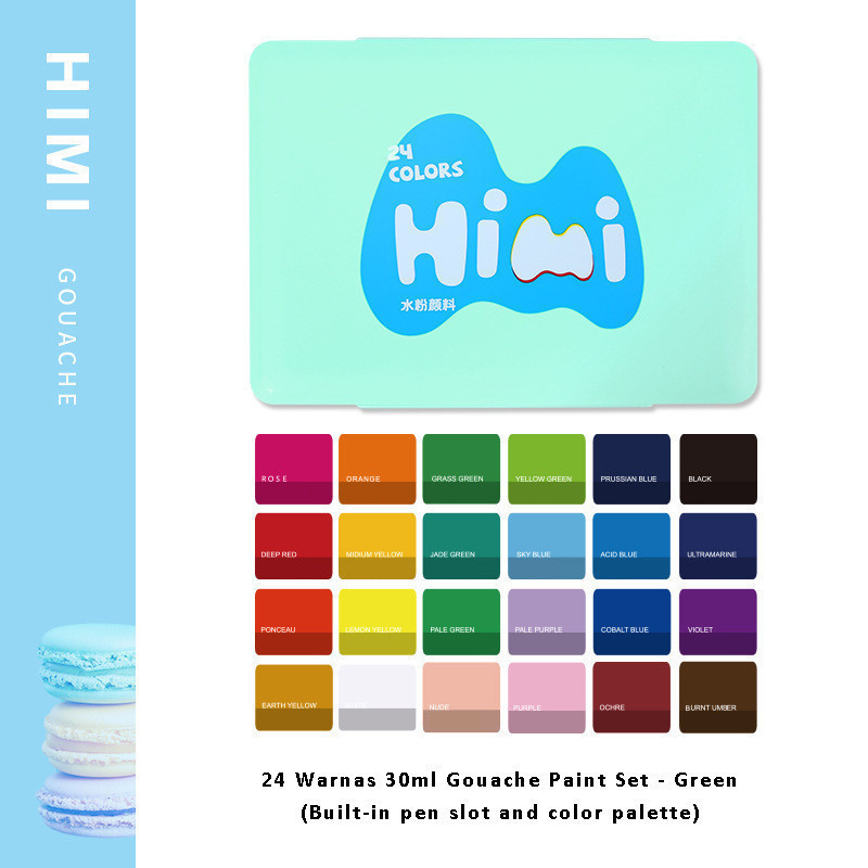 

Miya Himi Gouache Gouache Set Cat 18/24 Warna 30ml Cat Untuk Cat Air Perlengkapan Seni Murid