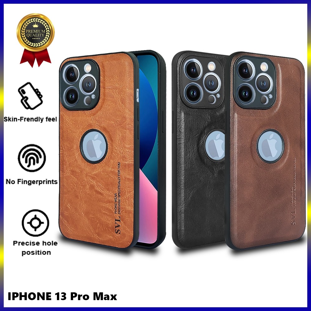 [ CUCI GUDANG ] Casing Hp Iphone  13 Pro Max  Case SVL Leather Casing Slim Softcase Kulit