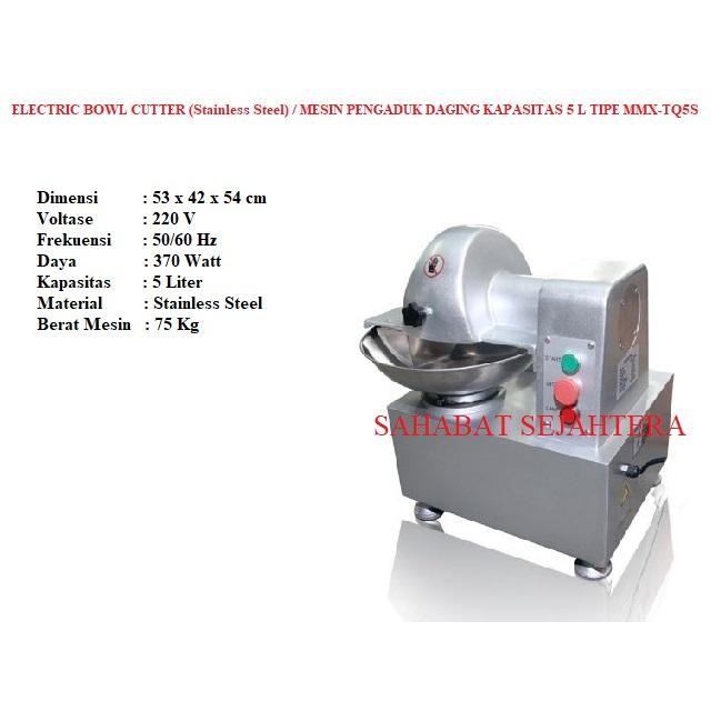 Electric Bowl Cutter (Stainless Steel) Tipe Mmx-Tq5S / Mmx Tq5S