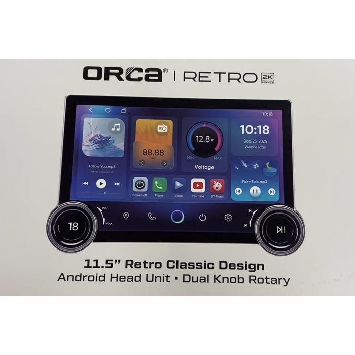 TV DD RETRO ORCA TV ANDROID MODEL PUTARAN RADIO ANDROID ORCA RETRO 11INCH