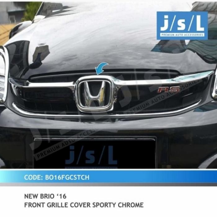 GRILL bumper depan new Brio 2016 -2017 Chrome