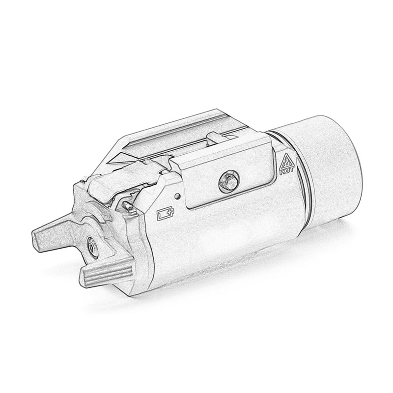 Tactical TR1 HL 1000 Lumen Flashlight for Pistol GLOCK 17 18 19 CZ-75 SIG SAUER P226 1911 20mm Rail 